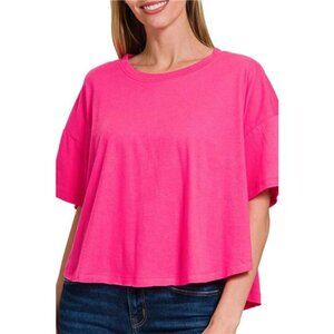 Zenana Cotton Round Neck Short Sleeve T-Shirt